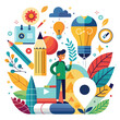 © Shuayeb 420 - Collaborative workflow and project management elevating team efficiency in a digital work, Adobe Illustrator Artwork