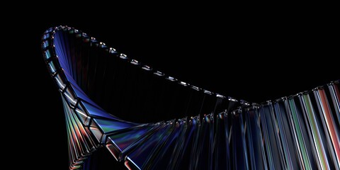 Wall Mural - abstract background design, futuristic glass structure, 3d render