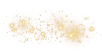 Canvas Print - glitter particles with transparency. bokeh background. shining stars png isolated