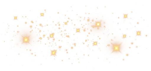 Canvas Print - glitter particles with transparency. bokeh background. shining stars png isolated