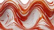 © Orislava - Abstract waves of orange and white paint swirl together, creating a dynamic and vibrant pattern that draws the eye.