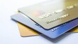 © ADNAN STOCKS - 'Stack of credit cards, isolated on white background, payment concept'