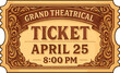 © peppastocker - Vintage theater ticket design | retro admit one concept for events and collectors