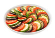© Muhamad - Freshly sliced colorful vegetables arranged in a decorative oval dish for a healthy meal