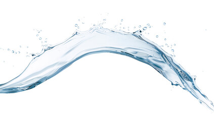 Wall Mural - dynamic water arc, a captivating fluid motion with isolated transparent surface, clean backdrop