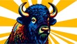 © Live heavenly - Colorful Pop Art Illustration of a Bison