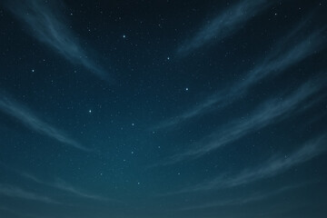 Wall Mural - A stunning night sky filled with stars and wispy clouds, creating a serene and tranquil atmosphere.