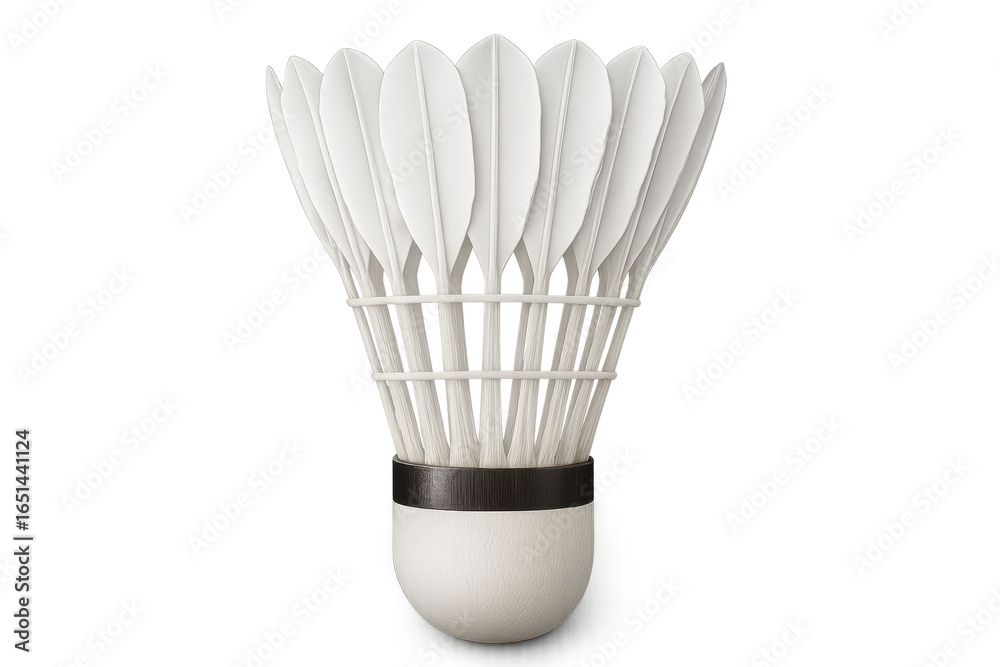 White shuttlecock with transparent background for badminton competition ...