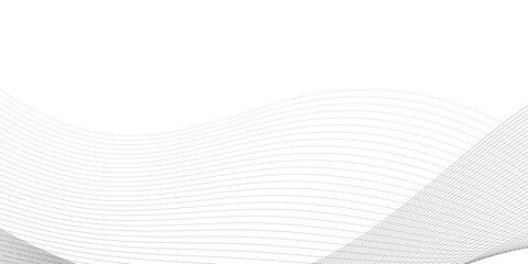 Wall Mural - minimalist abstract wave design consisting of smooth, flowing black and gray lines on a white backgr