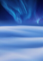 Sticker - cloud and starry sky. natural backdrop with fog waves and polar lights