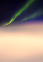 Sticker - cloud and starry sky. natural backdrop with fog waves and polar lights