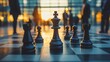 © Egriva - Strategic Chess Pieces with Business People Silhouette for Corporate Success