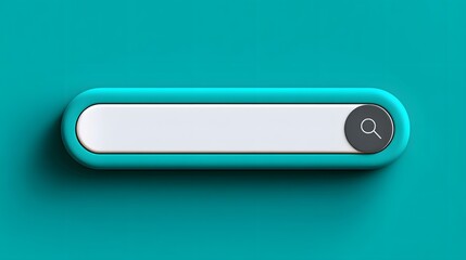 Sleek Search Bar Interface on a Teal Background with Modern Design Elements