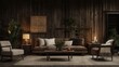 © EmmiCybertron - Stunning vintage living room showcasing rustic wall elements.