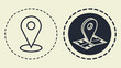 © Abdul - Find location and navigate with map pin icon for gps navigation and destination point on maps for travel