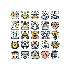  wellness Icons set