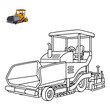 © Tingtingstudio - Asphalt Paver Construction Vehicles Coloring Pages