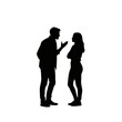 © dropideas - transparent background silhouette of couple arguing relationship conflict vector