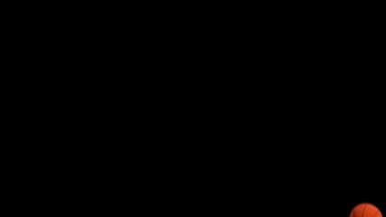 Basketballs Falling Transition Animation with Alpha Channel. 3D rendering