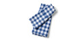 © Loka Design - Folded blue gingham napkin Single folded blue checkered napkin isolated, great for kitchen, picnic, or Oktoberfest designs