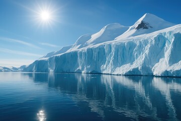Wall Mural - clear day showcasing the scenic glacier of salisbury island