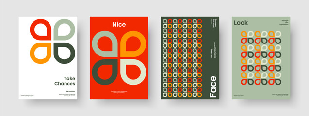 Wall Mural - geometric book cover template. abstract business presentation design. isolated banner layout. flyer.