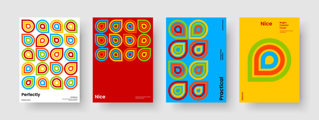 Wall Mural - geometric flyer design. modern book cover layout. isolated business presentation template. report. b