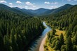 © The 2R Artificiality - Drone photography capturing the Sixes River Valley in southern Oregon