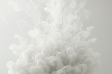 Poster - smoke-infused ink flowing on water surface creating dynamic patterns