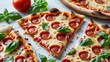 © AkuAku - Cheesy and flavorful pizza topped with pepperoni and basil leaves