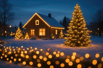 Wall Mural - Seasonal decorative lighting show