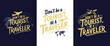 © Vectyx - Travel quote typography with airplane and world map graphic for adventure lifestyle, journey inspiration, and t shirt design