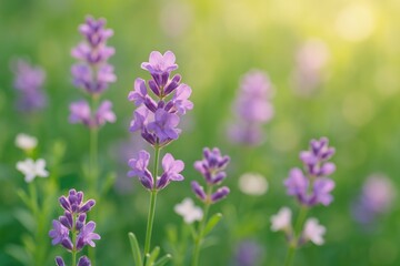 Wall Mural - lavender blossoms flourishing in the outdoor garden