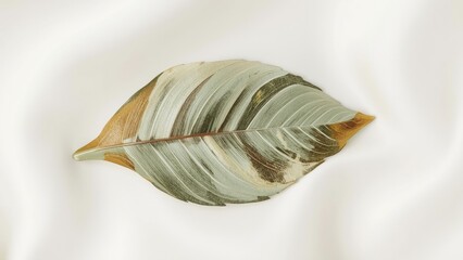 Wall Mural - isolated leaf embellishments creating a summer-themed nature frame