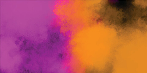 Wall Mural - Abstract colorful watercolor background blending purple orange and dark tones suitable for artistic designs and creative projects