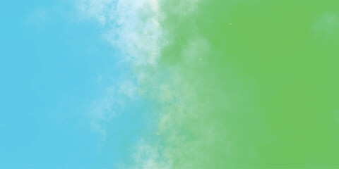 Wall Mural - Watercolor gradient design with blue and green hues depicting soft blended colors in a creative artistic composition for modern visuals