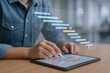 © The Little Hut - Project Management on Digital Tablet Displaying Gantt Chart, Business Planning and Scheduling for Efficiency
