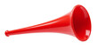 © PNG Stock - Red vuvuzela trumpet football fan isolated on transparent cutout background, cut out, png