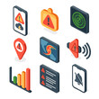 © Дар'я Солтис - Screen mode weather app vector alert symbol silent mobile push icon