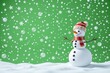 © Thirasak - A 3D rendering of an isolated falling cartoon snow on a green screen background