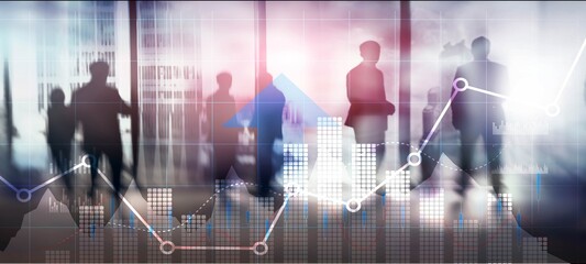 Wall Mural - Business intelligence marketing finance management. Mixed Media