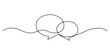 © aminul788 - Speech bubbles continuous one line drawing, Empty speech bubbles minimalist linear black sketch vector illustration