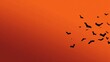 © yang - This Halloween black and orange gradient background with a minimalist bat silhouette is perfect for corporate and professional designs. It's a spooky yet elegant seasonal theme for festive branding.