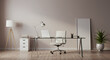 © Game - Minimalist White Office Interior Design: Workspace Inspiration with Modern Desk and Chair