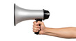 © FalghiStock - Hand Holding Silver Megaphone Announcement Concept