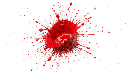 Wall Mural - dynamic outburst of vibrant red liquid art, a captivating splash against a tranquil backdrop,
