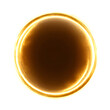 © Sadia - Close up of a glowing golden circular object with a warm brown center isolated on transparent background