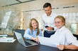 © muse studio - Collaboration and teamwork people in a modern office among professionals reviewing project data and discussing strategies