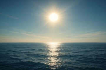 Wall Mural - a serene reflection of the sun's radiant embrace