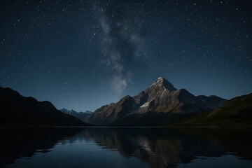 Wall Mural - a mystical night over the mountains
